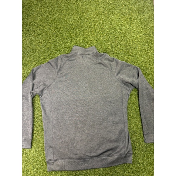 Under Armour Coldgear Storm Sweatshirt Mens‎ 2XL Heather Gray Logo Raglan Sleeve - Picture 3 of 10